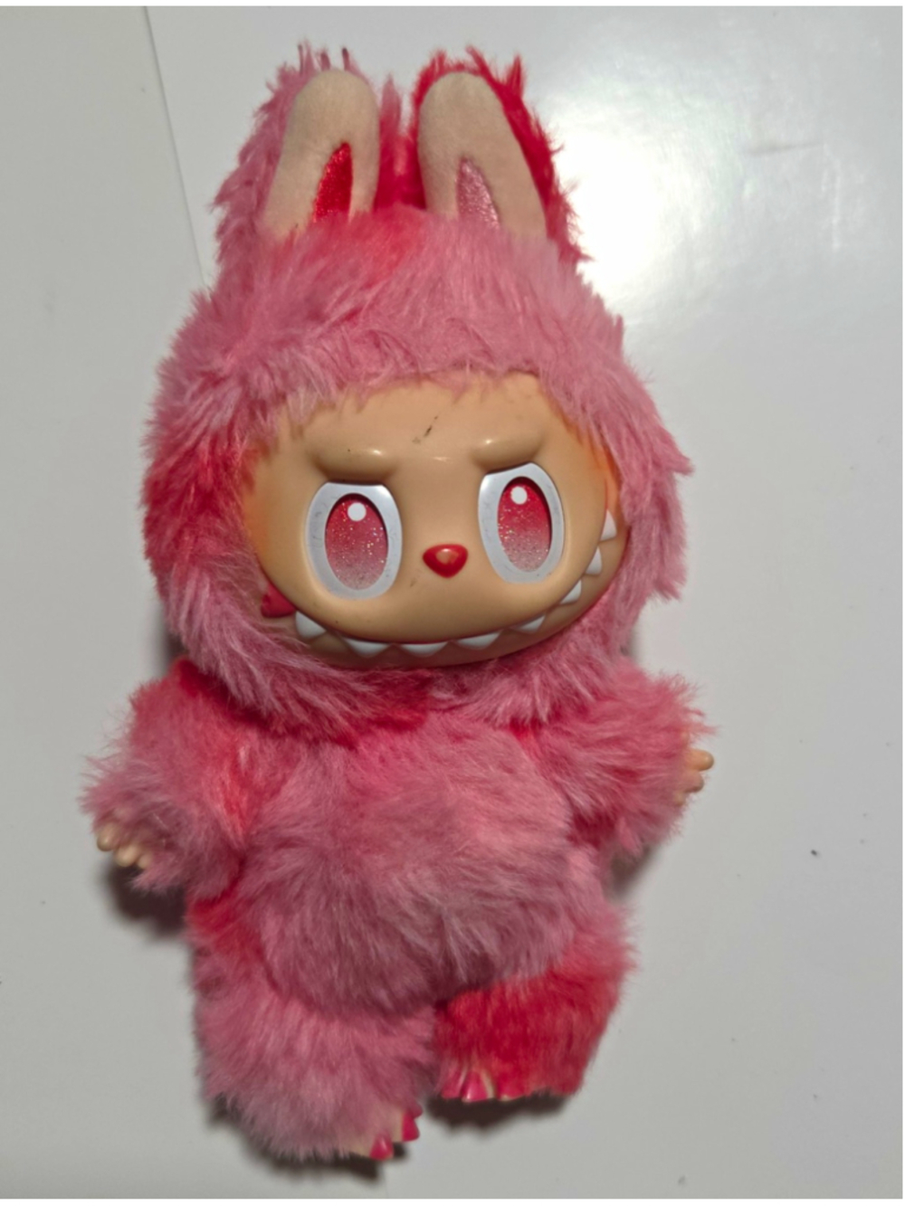 POP MART The Monsters Labubu Macaron Pink Lychee Berry Plush Pendant Vinyl Face